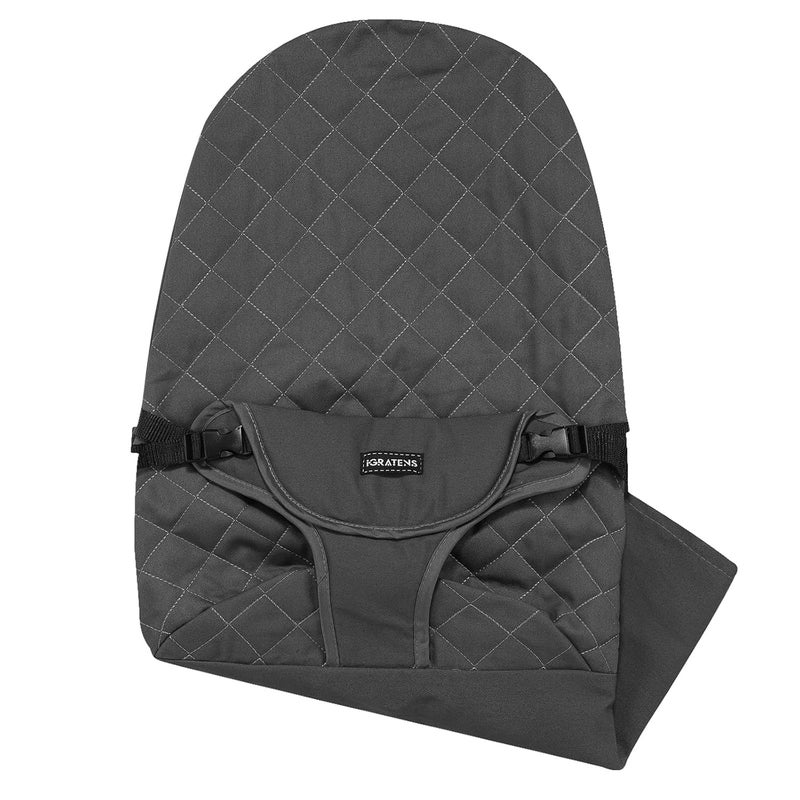 iGRATENS Fabric Seat for Bouncer - Baby Bjorn Bouncer Cover Compatible with Balance Soft & Bliss Model, 100% Cotton, Skin -Friendly, Machine Washable, Black - Image 1
